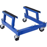 Garvee Motorcycle Engine Cradle Dolly - 1500 lbs Heavy-Duty Design with Rubber Pads, 360-Degree Swivel Wheels, Adjustable Width and Height for Four-Wheelers, Blue - Blue