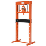 Garvee 20 Ton Hydraulic Shop Press H-Frame Adjustable Height Movable Plates Dust Cover Garage Professional Orange - Orange+Black