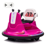 Garvee Kids Electric Bumper Car w/ Remote, Music, Lights, 360 Spin - Pink - Pink