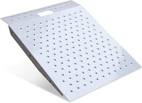 Garvee Shed Ramp Heavy Duty 750 LBS Capacity Non-Slip Punch Plate Stainless Steel Rust-Resistant Wide 24 in Handle Hole for Garage Barns