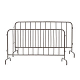 Garvee 2 Pack Interlocking Steel Barricade 6 ft Heavy-Duty Metal Barricade with Removable Bridge Feet for Outdoor Event Crowd Control, 6 ft, Rust-Proof Powder Coated