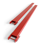 Garvee 72 Inch Pallet Fork Extension Fit for Forklift Truck, 5500 LBS Max, Inch Width Heavy Duty Steel with Tire Chain, Lift Truck Load Wheels Loaders - Red/72 Inch - Red