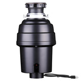 Garvee Garbage Disposal 1 Hp, Continuous Feed Noise Insulation Food Waste Disposal, Stainless Steel 4 Stage Grinding, With Dishwasher Connection, Splash Guard, Elbow, for Kitchen Sink, Black - Black