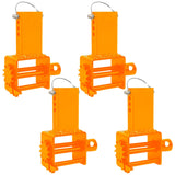 Garvee Trailer Stake Pocket Winch, Pack of 4 Heavy Duty Stake Pocket Winch 16200 Lbs Capacity and 5400 Lbs Load Limit for Flatbed Trailer Trucks Winches, Orange - Orange