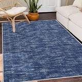 Garvee Solid Runner Rug Machine Washable Ktichen Runner Rug 2x6 Long Hallway Runner Rug Modern Indoor Runner Rug for Living Room Bedroom Laundry - Blue / 9' x 12' - Blue