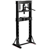 Garvee 12T Hydraulic Press H-Frame Adjustable Garage Floor Shop Press with Plates for Metal Bending Black - Black