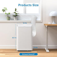Garvee 15,000 BTU Portable Air Conditioner, Cools up to 800 Sq.ft, Portable AC Built-in Cool with Dehumidifier and Fan Modes, Remote Control and Installation Kits, < 50dB, White
