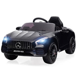 Garvee Ride Car for Kids, 12V Power Battery Electric Vehicles for 3-7 Toddlers, Licensed Mercedes-Benz with Remote Control, MP3 Player - Black - Black