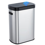 Garvee 13 Gallon Automatic Trash Can, Large Automatic Waste Can with Lid, Touchless Waste Bins Smart Sensor Garbage Cans, for Kitchen Bedroom Bathroom Office, Silver - Silver