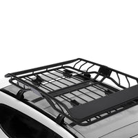 Garvee Roof Rack Cargo Basket: Line Style Anti-Rust Rooftop Cargo Carrier for SUV, Car and Truck, 50 x 38 x 6.3 Inches, Load Capacity 220 Pounds