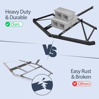Garvee 74 Inch Width Driveway Drag with 3 Sets Adjustable Bolts & 2 Reinforcement Bars, Tow Behind Drag Harrow with Pin-Style Hitch for ATVs UTV