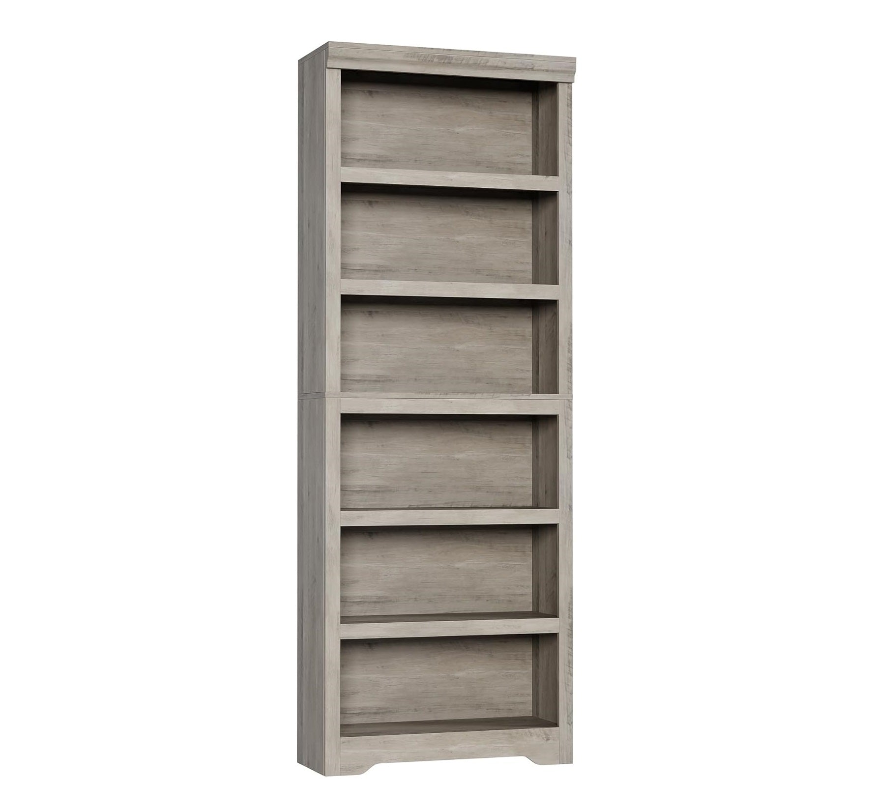 Garvee 6 Tier Bookshelf, 75" Tall Farmhouse Bookcase with Adjustable Shelves, 23.6" W Floor Standing Open Display Storage Rack with Anti-Slip Design for Home Office, Balcony, Library, Study / Living Room, Gray