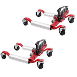 Garvee 2PC Wheel Dolly, 1500LBS Capacity Car Dolly with Hydraulic Tire Jack for Vehicle Positioning for Truck RV Trailer - Red