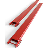 Garvee Forklift Pallet Extensions, Fork Extensions 5.3 Inch Width, 5500 LBS Capacity Heavy Duty Fork Extensions for Forklifts, 1 Pair Forklift Extensions for Forklift Truck - 84 Inch Length - Red