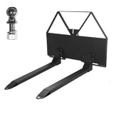 Garvee 46" Pin-On Pallet Forks Attachment with Quick Attach Mount, Universal Skid Steer Forks with Hitch Ball Hole for Tractors and Loaders, 2600 lbs - 