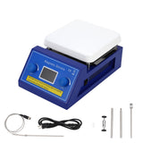 Garvee 6.69 Inch Magnetic Stirrer Hot Plate Max Temp 300°C/572°F | Max 5L Stirring Capacity, 200-2000RPM, 110V, Laboratory Hot Plate with Temp Probe Sensor & Stir Bar (Not Include Stand） - Blue