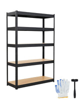 Garvee Garage Storage Shelves Heavy Duty Metal Adjustable 36x18x72, 5-Tier Utility Racks, Black