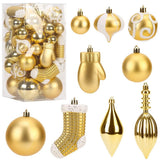 Garvee 50 Pcs Christmas Tree Ornament Set - Shatterproof Ball Decorations - Christmas Pendant Ball Hanging Tree Ornament - Ideal for Party, Wedding, and Christmas Decor - 