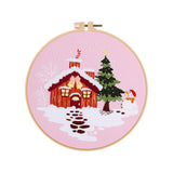 Garvee Embroidery Starter Kit Christmas Pattern with Embroidery Hoops Threads Needles DIY Embroidery Practice kit for Beginners Adults Craft Lover CX0842 - Cx0842