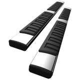 Garvee 6 Inch Running Boards - Compatible with 2007-2018 Chevy Silverado 1500 and 2007-2019 Chevrolet Silverado 2500HD/3500HD Crew Cab (4 Full-Size Doors, Gas Engine Only), Stainless Steel Construction, Silver - Silver