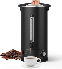Garvee High Volume Stainless Steel Commercial Coffee Urn – 18L Double Wall Electric Hot Beverage Dispenser, Fast Heating & Easy Clean – For Catering, Buffet, Wedding, Party, Office – Specification: 18L