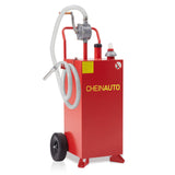 Garvee 30 Gallon Gas Caddy with Pump for Gasoline & Diesel - Red