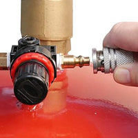 Garvee 18 Gallon Adjustable Oil Drain Tank – Pneumatic Waste Oil Drainer with 17.8" Funnel, 39.37-63.78" Height Range, Level Display & Brake Wheels for Auto Shops & Home Use