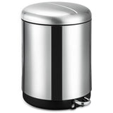 Garvee 2x4 Gallon Trash Can Dual Garbage Can Recycle Bin with Close Lid, 2 Compartments, 2 Removable Inner Buckets for Home Office Business Silver
