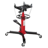 Garvee Transmission Jack, (1/2 Ton) 1100 lbs Capacity 2 Stage Adjustable Hydraulic Telescopic Transmission Jack with Foot Pedal, 33.5"-69" High Lift and 360° Swivel Wheel, Garage/Shop Lift Hoist, Red - Red