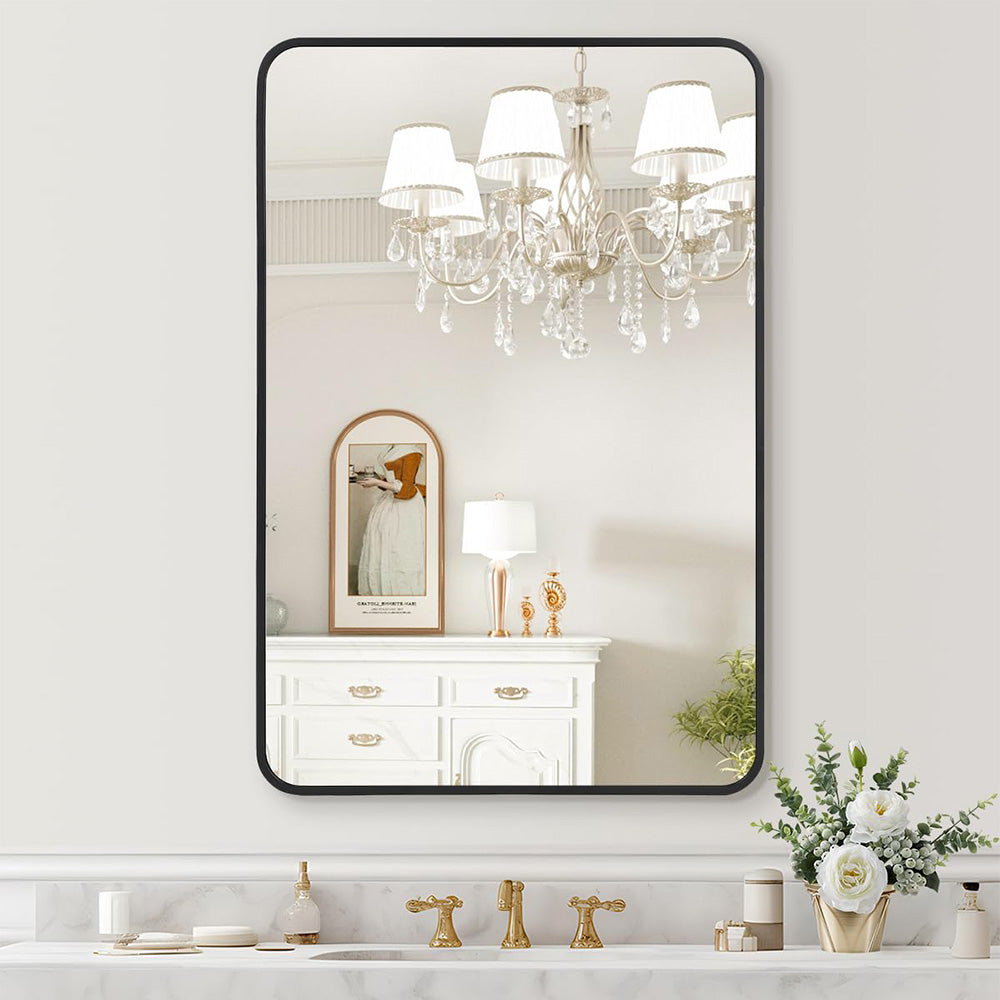 Garvee HD Eco-Friendly Bathroom Mirror – 40x30 Inch Vanity Mirror + Crystal-Clear Vision + Versatile Frame + Easy Installation + Explosion-Proof + Custom Sizes + Bathrooms