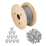 Garvee 400FT 1/8" T316 Steel Cable Rope, 7x7 Core for Durability