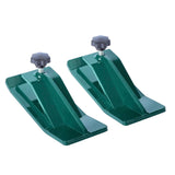 Garvee Tractor Bucket Protector, 2pcs Ski Edge Protector, Turf Tamer Skid Protector, Heavy Duty Steel Bucket Edge Anti-Skid Device, Bucket Attachment for Snow Leaves Removal Spreading Gravel - Green - Green