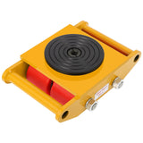 Garvee Industrial Machinery Dolly, 6 Ton Machinery Skate, Heavy Duty Carbon Steel Machinery Moving Skate with 360° Rotation Anti-Skid Cover and 4 PU Wheels, for Workshops, Warehouses 1PCS - Yellow