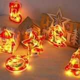Garvee Christmas Decoration Window Light Hanging Ornaments Battery Operated Christmas Window Lighted Decorations Warm White Plastic - Warm White