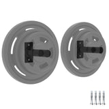 Garvee 2 PCS Wall Mounted Weight Plate Holder Alloy Steel Heavy-Duty Secure Design for 2" Plates Black - 2 Pcs