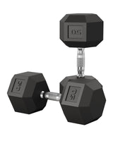 Garvee 50 LB Hex Dumbbell Set of 2 with Cast Iron Core, Rubber Encased Coating and Textured Carbon Steel Handle for Home Gym Strength Training