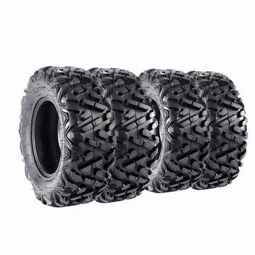 Garvee Set Of 4 ATV Tires 26x9-14 Front & 26x11-14 Rear All-Terrain Off-Road Mud Trail Tires 6 PR Tubeless