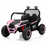 Garvee Ride - P Series: 2 Seater 24V Ride On Car,Electric Vehicle Utv Car for Kids,400W Motors Electric Truck With Remote,4.5MPH Max Speed,Four-Wheel Suspension，Music，Best Gift for Kids,Pink - Pink