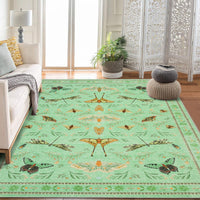 Garvee Insect Washable Soft Area Rugs for Living Room Bedroom Ultra-Thin Non Slip Dining Room Stain Resistant Rug Large Carpet for Office Nursery Bedroom