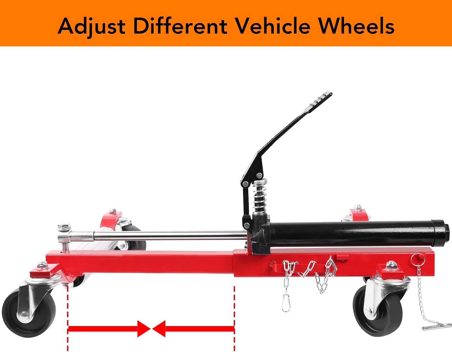 Garvee PRO 4-Piece Wheel Dolly, 1500 lbs, Hydraulic Tire Jack