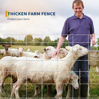 Garvee Heavy Duty 9GA Cattle Fence 4x328 FT - Thick Galvanized Steel w/Reinforced Joints for Livestock Farm Horse Protection