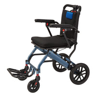 Garvee Ultra-Light Portable Folding Wheelchair, Travel-Friendly with Handbrake, 220 lbs Capacity, Ideal for Elderly & Children, 35.4"x21.3" Unfolded Dimensions