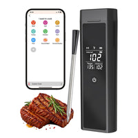 Garvee Dual‑Probe Wireless Meat Thermometer — Bluetooth 5.3 App Control, Dual Stainless‑Steel Probes, LED Display, USB‑C Fast Charge (48‑hr), Magnetic Back