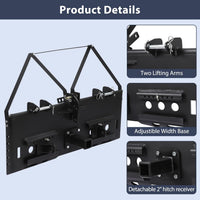 Garvee Hitch Wall Mount,2" Bolt-On Receiver Opening Hitch Tube,20,000 LBS Bumper Trailer Hitch Compatible for Skid Steer Mount Plate,Heavy Duty Hitch Receiver for Tractor,Lawn Mower,Ut