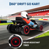 Garvee Ride - G Series: 6+,24V Drift Kart with 2X200W Strong Motor, 7AH Big Battery, Electric Pedals, Electric Go Kart Outdoor Race Toy - White