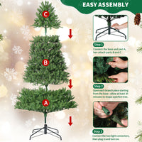 Garvee 7.5ft Artificial Christmas Tree, Realistic Full Shape Xmas Tree with 2178 Branch Tips, Fake Christmas Tree with Foldable Metal Base Stand, Home, Office, Party Decoration-Green