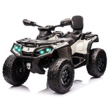 Garvee Ride - P Series: 12V Kids Ride On Electric ATV, 2 Leather Seater ATV Car for Kids,27V Kids Ride On Toys with LED Headlights, Bluetooth & Music, Adjusted Speeds 2-4 MPH, Ride On Toys for Kids 3-8,Gray - grey