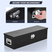 Garvee 30X15X15 Inch Aluminum Truck Tool Box with Lock, Weatherproof Secure Storage for Pickup Truck, RV, Trailer, Black