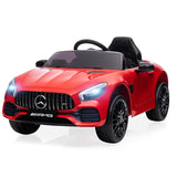 Garvee Ride Car for Kids, 12V Power Battery Electric Vehicles for 3-7 Toddlers, Licensed Mercedes-Benz with Remote Control, MP3 Player - Red - Red