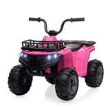 Garvee Ride - P Series: 12V Kids Ride On Electric ATV, Ride Car Toy with Bluetooth Audio,High/Low Speed, LED Headlights, Battery Indicator & Radio Orange - Pink - Pink